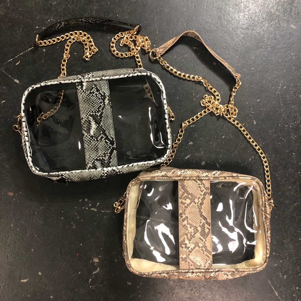 Clear Python Handbag